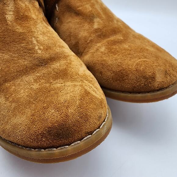 Hush Puppies Chardon Belt Suede Boots Booties Womens Size 7 Cognac Brown Western - Picture 8 of 12